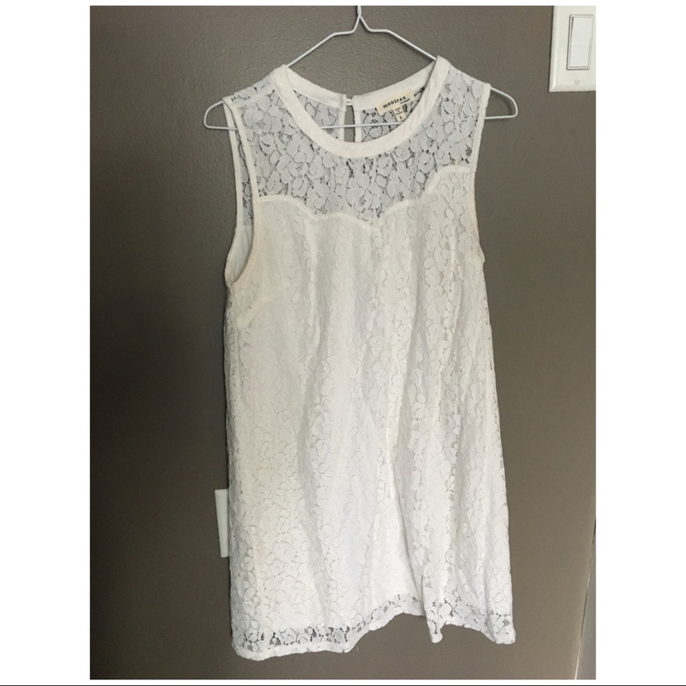 Elegant White Lace Dress